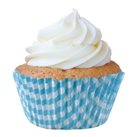 FORMA MINI CUPCAKE MAGO XADREZ AZUL